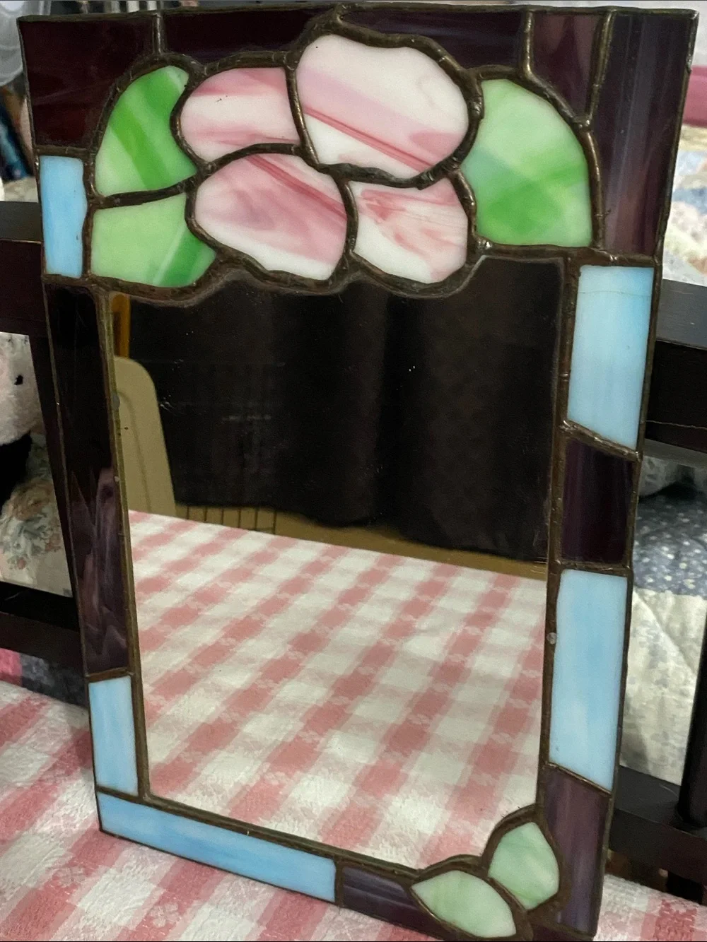 Stained Glass Floral Mirror